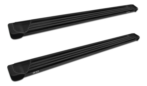 Imagem 2 de 5 de Estribo S10 Cd 2015 2016 2017 Lateral Aluminio Preto Gtnox