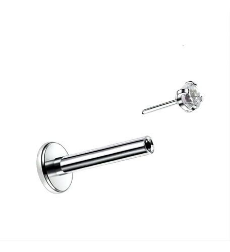 Labret 20g 18g 16g Piercing De Titanio Zirconia 2mm Push Pin