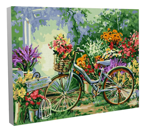 Pintura Con Numeros - Flower Bike - Maka