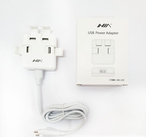 Cargador Adaptador De Corriente Usb 4 Puertos