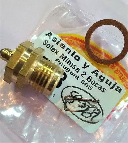 Asiento Y Aguja Carburador Solex Mimsa 2 Bocas Peugeot 505