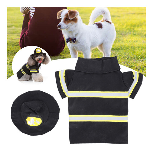D Disfraces De Halloween Para Perro, Bombero, Chaqueta,