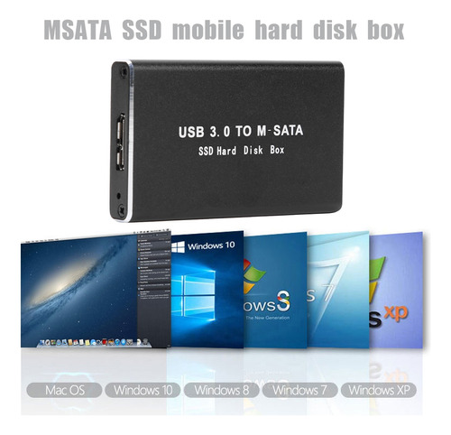 Adaptador Mini Usb 3.0 A Msata, Funda De Disco Duro Externa