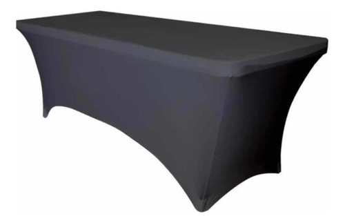 Mantel Forro En Spandex Para Mesa Plegable 1.8m Negro  G1