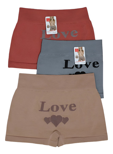 Boxer Largo De Mujer Comodo Elastico Love 1p