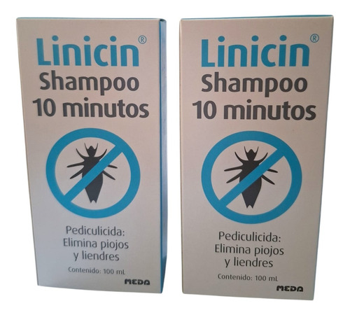 Kit 2 Shampoo Líquido Linicin 100ml Tratamiento Piojos