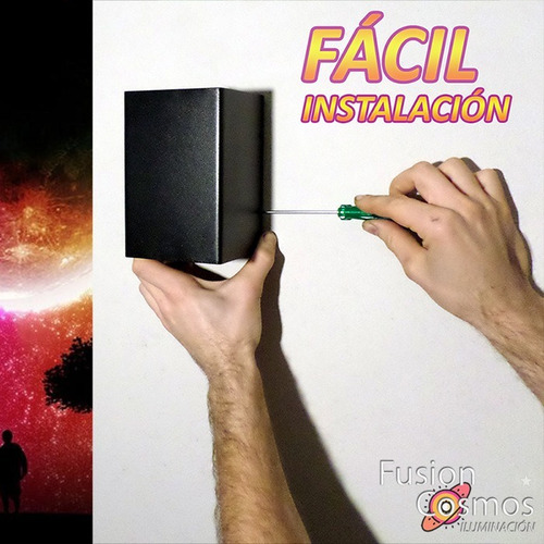 Imagen 9 de 10 de Aplique Bidireccional Exterior Jardin Efecto Rayos X Led 10w
