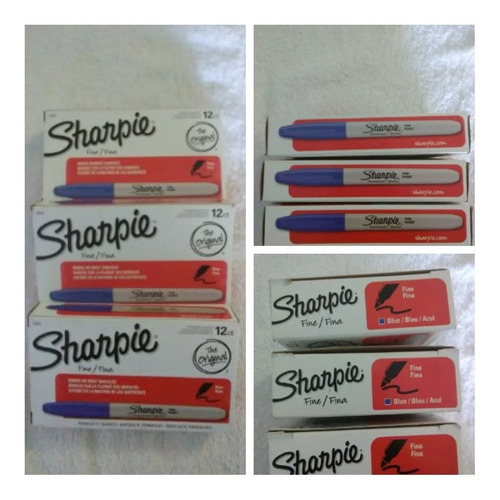 Marcador Sharpie Punta Fina - Disponible Solo Azul