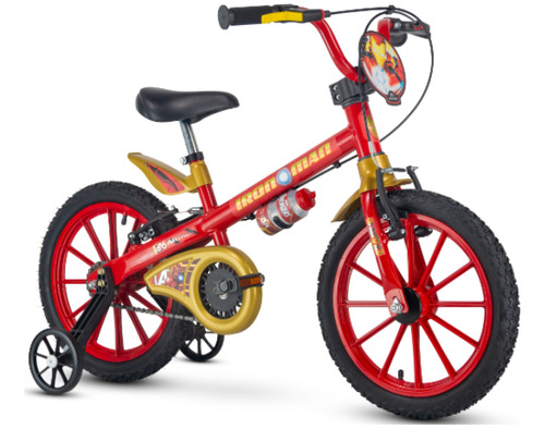 Bicicleta Infantil Nathor Aro 16 Homem De Ferro Marvel