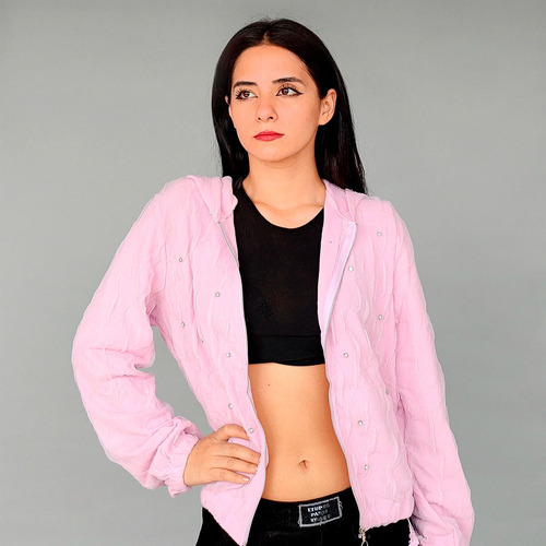 Sudadera Casual Para Dama Con Detalles De Brillos