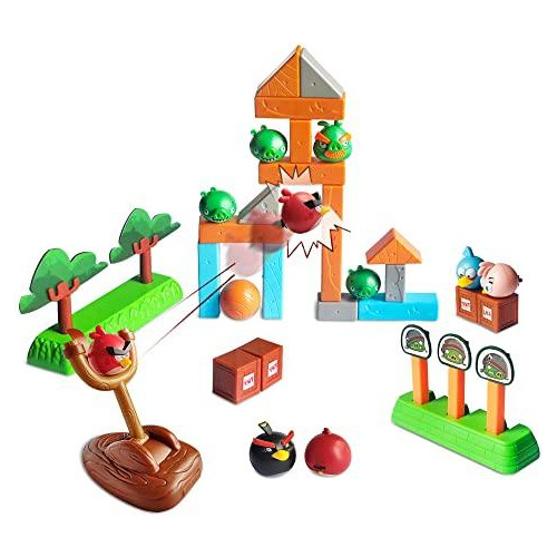 Set Construcción Roloso 33 Piezas Angry Birds Catapulta