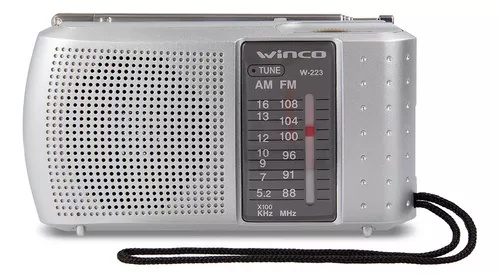 Radio Portatil A Pilas Am Fm Mano Con Auriculares Winco W223