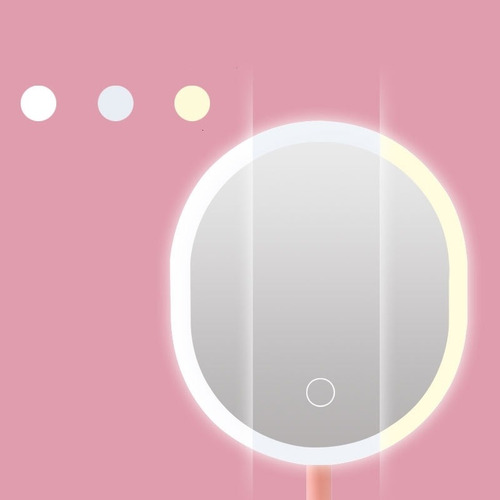 Espejo Luz Led De Tocador Para Maquillaje Recargable Touch