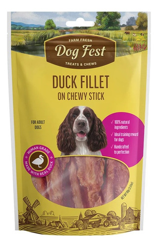 Dog Fest Snack De Filete De Pato En Barra Masticable 90g