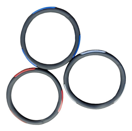 Imagen 3 de 5 de Cubre Volante Reflectivo Para Auto 38 Azul, Rojo O Plata