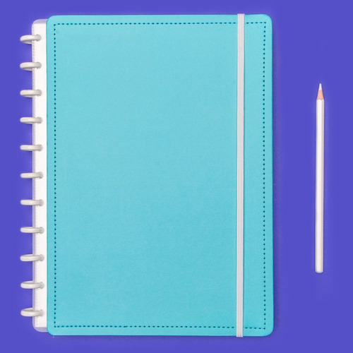 Caderno Inteligente Grande Color Azul Celeste