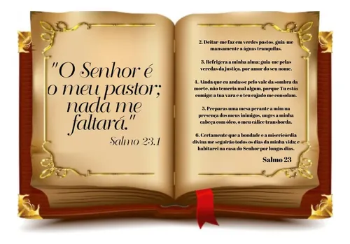 Papel Arroz A Bíblia Sagrada Aberta Salmo 23 - 20x30cm | MercadoLivre