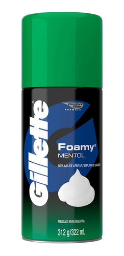 Espuma Para Afeitar Gillette 312 Gr Foamy Mentol