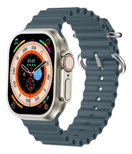 Smart Watch Xion X-swatch77 Caja Plateado Malla Azul marino