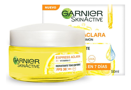 Crema Hidratante Garnier Skin Active Express Aclara Fps 30 Tipo de piel Todo tipo de piel