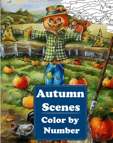 Libro: Autumn Scenes Color By Number: An Adult Coloring Book