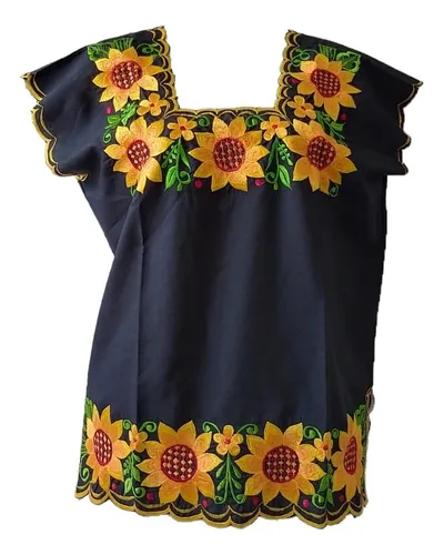 Blusa bordada de girasoles hotsell