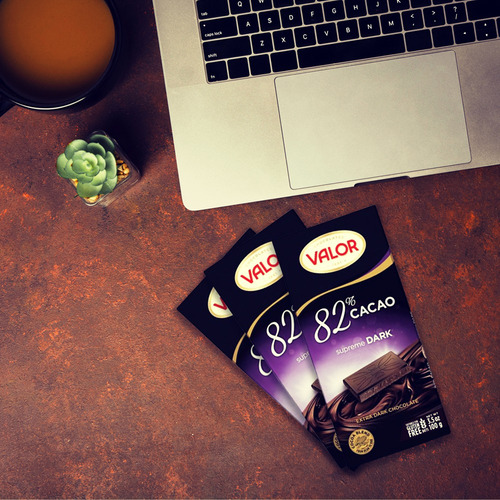 Chocolate Valor 82% Cacao 4 Pack De 100 Gr C/u