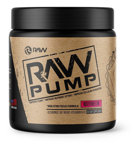 Raw Pump Stim Free Pre Entrenamiento | Suplemento Preentrena