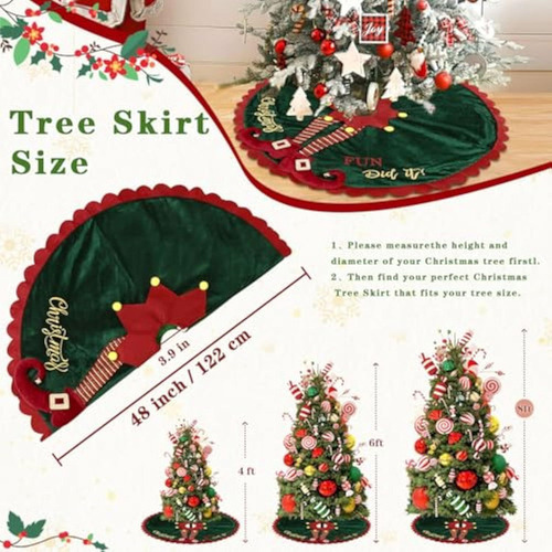 Mz Árbol Navidad Piernas Elfo Falda Árbol Decoraciones