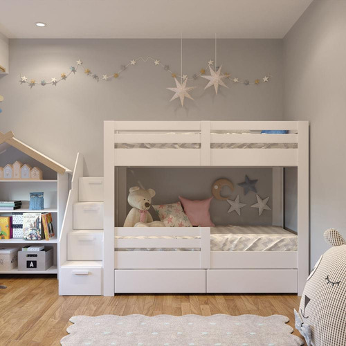 Beliche Infantil Star Plus Com Grade De Proteção Branco - Ca