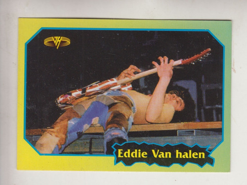 Idolos Guitarrista Eddie Van Halen Tarjeta Rock Cards 1997