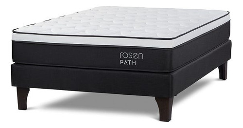 Cama Europea Path Black 2 Plazas 135 X 190 Cm Rosen