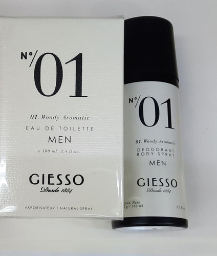 Perfume Giesso 01 Woody Aromatic X 100ml + Desodorante