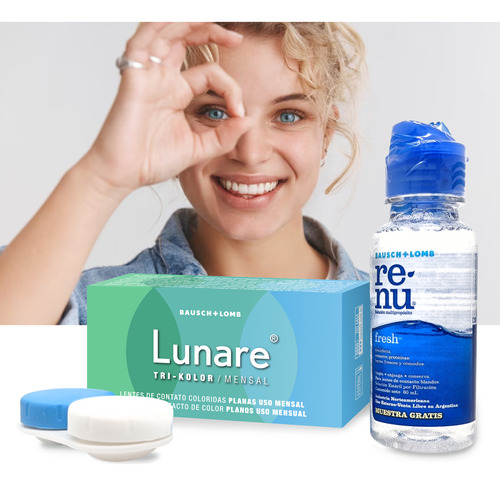 Pupilentes De Color Bausch & Lomb Lunare Graduados 1 Mes Par