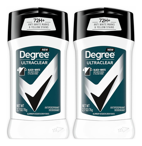 2 Pack Degree Desodorante Ultra Clear Black & White 