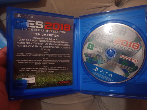 Pes 2018 Mídia Física Ps4 (Usado)