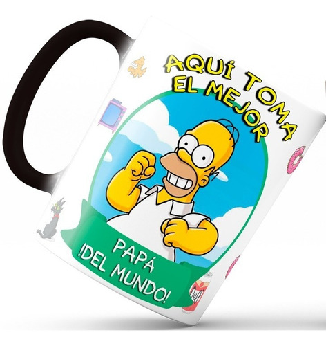 Mug Pocillo Mágico Los Simpson Papá