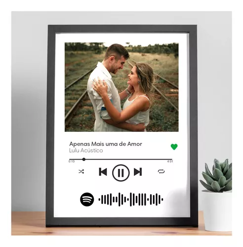 Quadro Capa De Álbum Spotify Personalizado 33x23cm Novidade