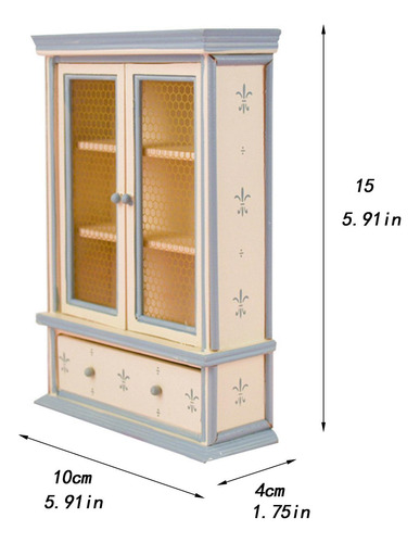 Gabinete De Miniaturas Para Casa De Muñecas, Muebles En