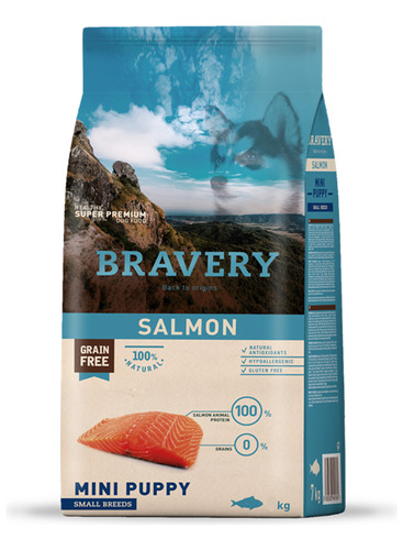 Bravery Mini Puppy Salmon 2kgs