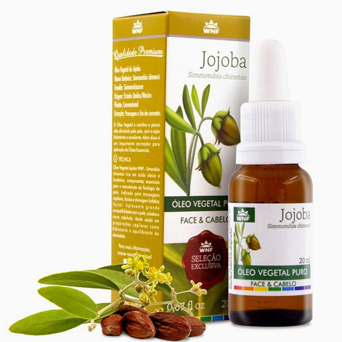 Óleo Vegetal De Jojoba 100% Puro E Natural 20ml Vegano - Wnf Tipo De Embalagem Frasco Vidro Ambar Fragrância Jojoba