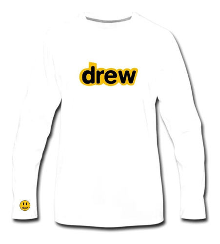 Justin Moda Drew Logo Playera Manga Larga