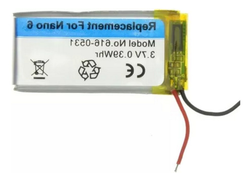Batería Pila 616-0531 Compatible iPod Nano 6 6g Gen A1366