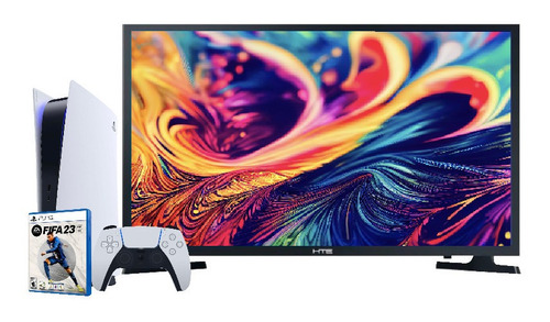 Imagen 1 de 4 de Combo Ps5 C/lector + Juego + Tv Smart Hte 32 Mercadotechno
