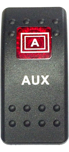 Euro Rocker Switch Cover Aux Negro Rojo Lente Contura Ii Mar