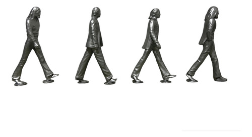 Figuras The Beatles Abbey Road Resina 10 Cm (Usado)