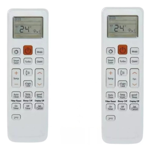 Kit 2 Controle Ar Condicionado Samsung Virus Doctor Inverter Cor Kit 2 Controle Samsung