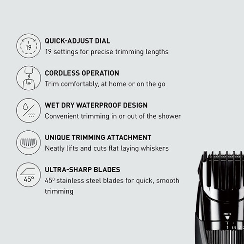 Recortadora De Barba Panasonic Er-gb42-k Inalámbrica Negra