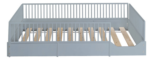 Cama Cuna Para Bebe De Madera En 7 Colores Mate Individual Color Azul