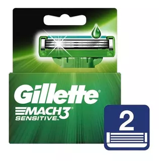 Repuesto Afeitadora Gillette Mach 3 Sensitive X 2 Cartuchos